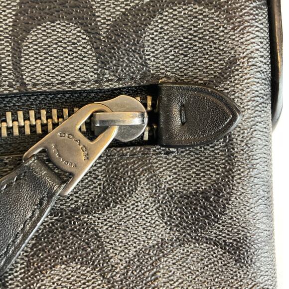 Coach Leather Monogram Crossbody Bag - Black/Gray - Picture 16 of 16